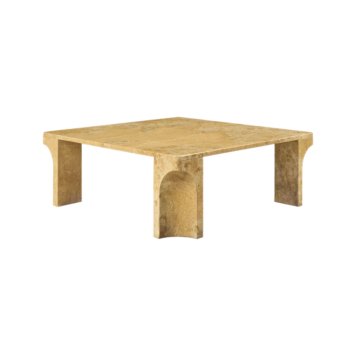 Doric Sófaborð frá Gubi – Honey amber marble