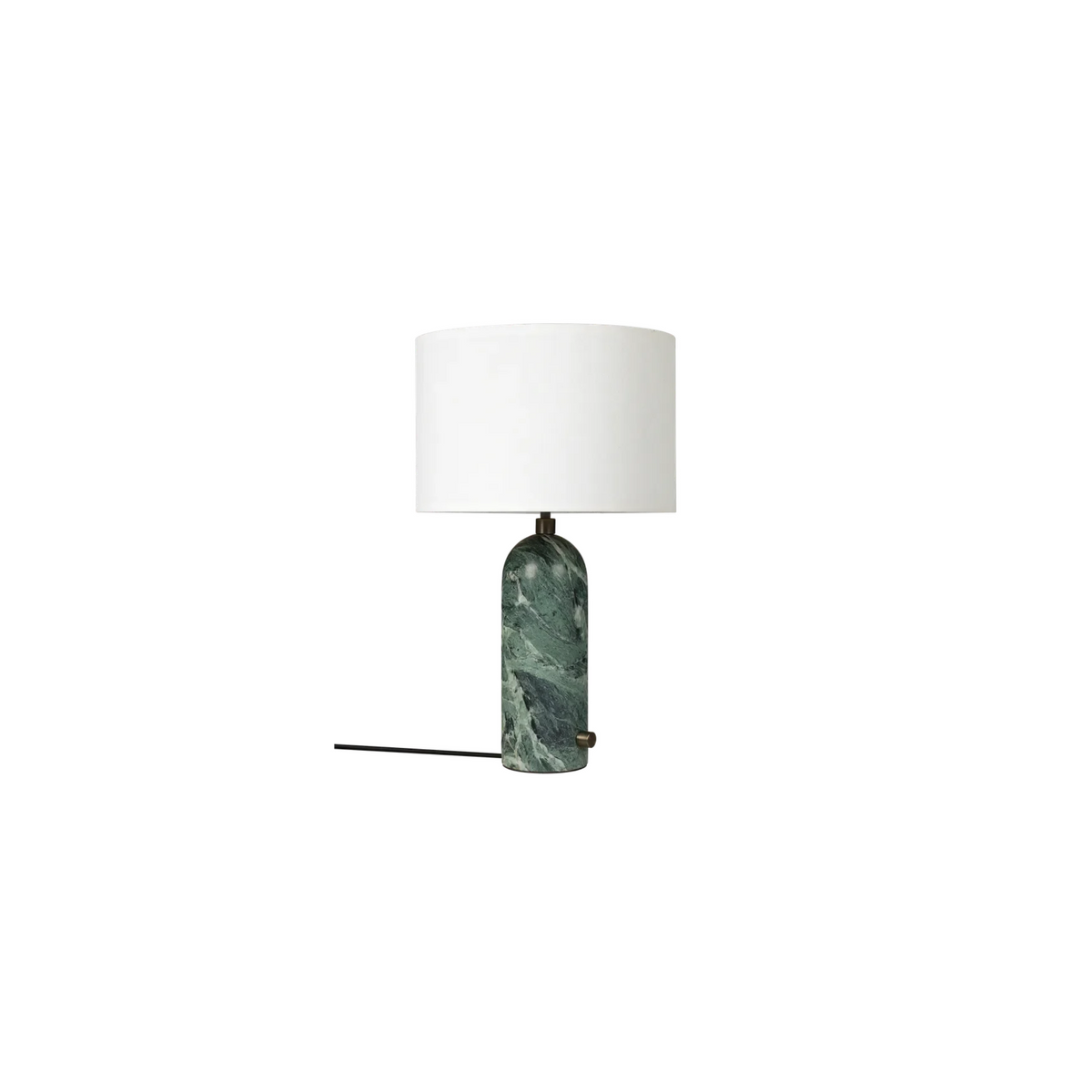 Gravity Borðlampi frá Gubi – Emerald marble / Small / White