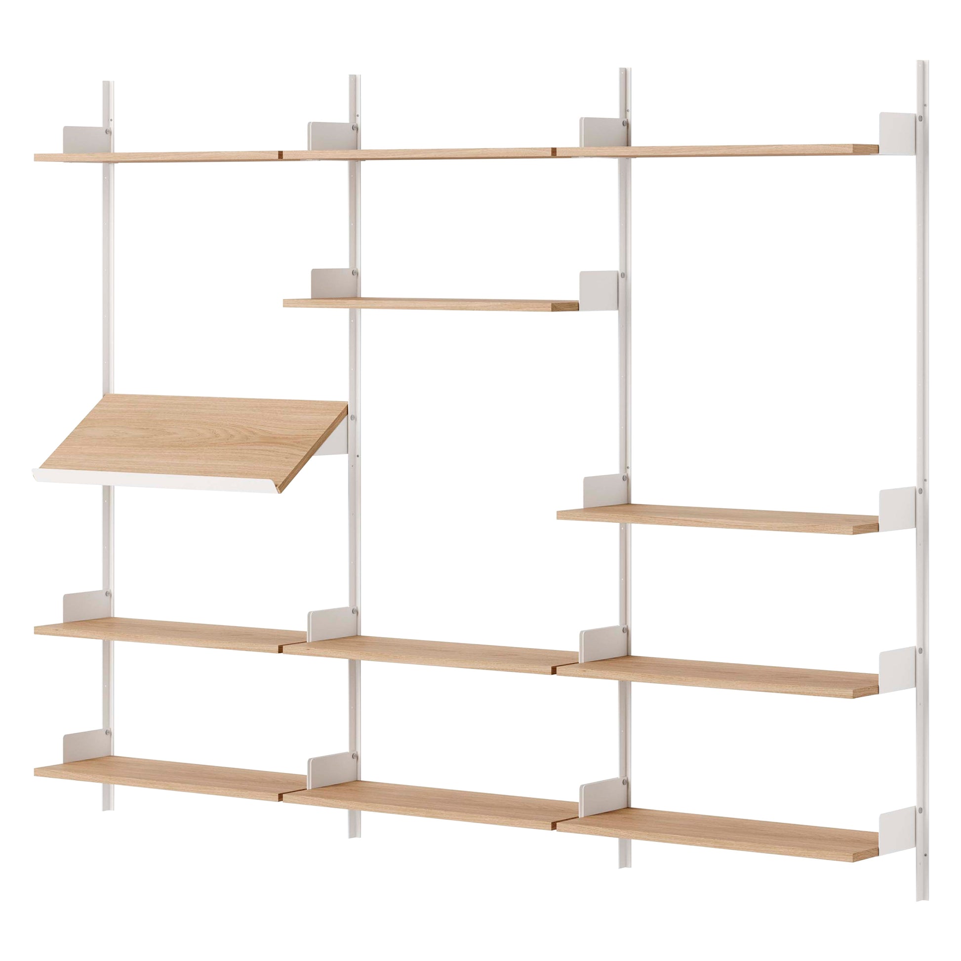 New Works Display Shelf - Oak / White
