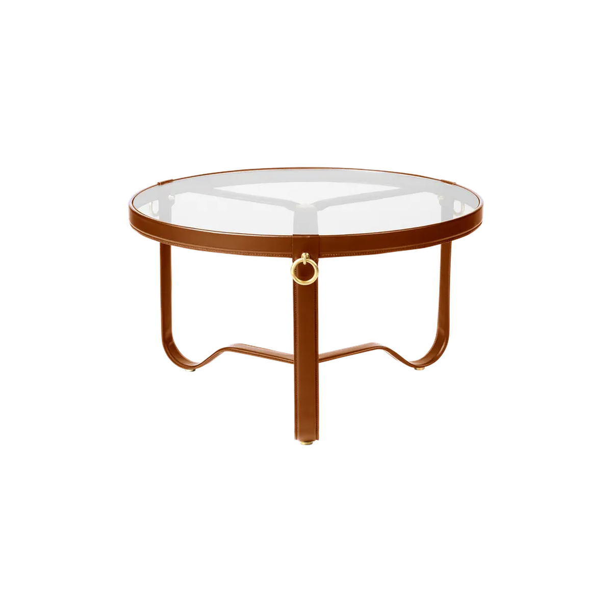 Adnet Sófaborð frá Gubi – Tan leather