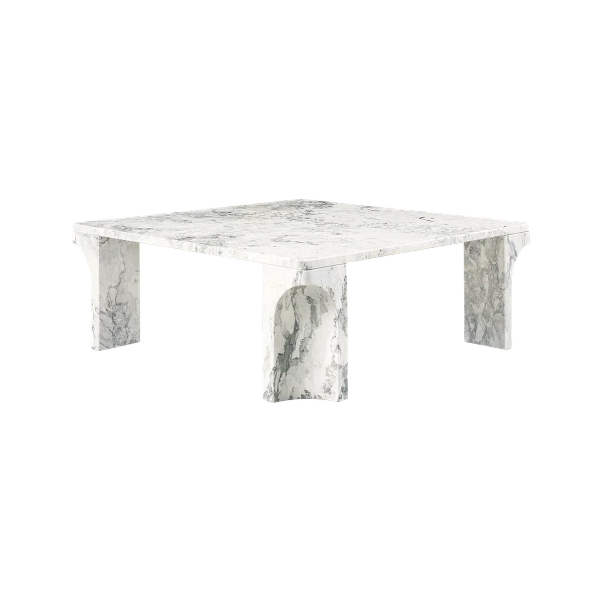 Doric Sófaborð frá Gubi – Stormy gray marble