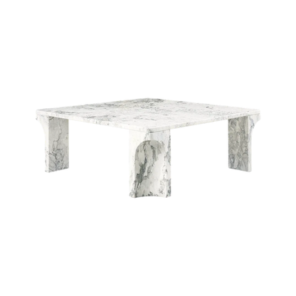 Doric Sófaborð frá Gubi – Stormy gray marble