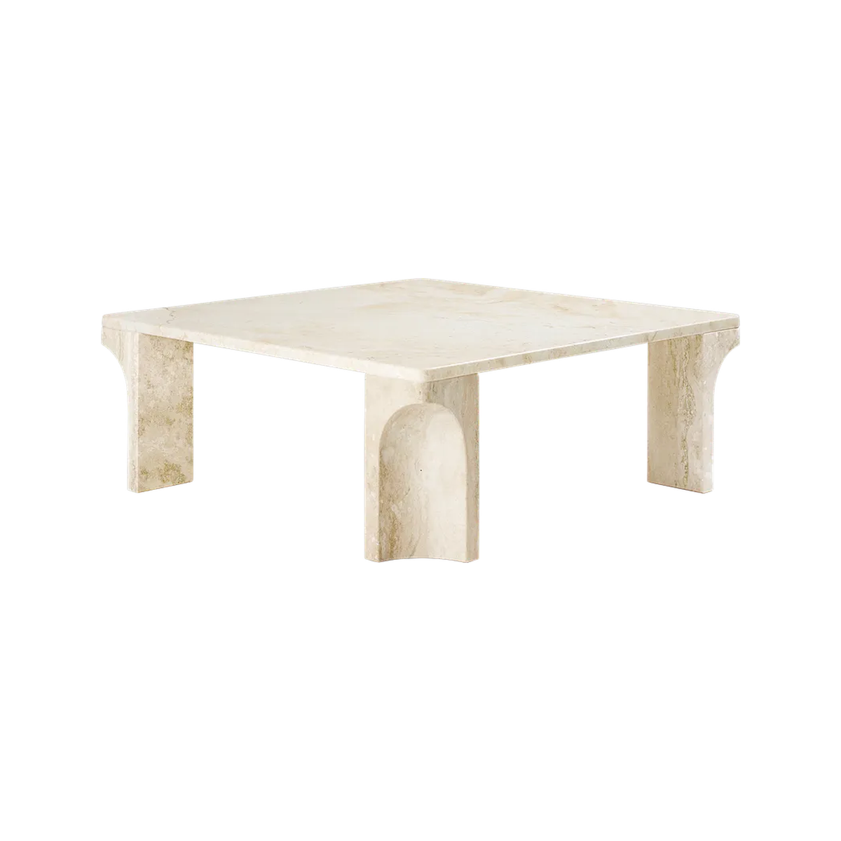 Doric Sófaborð frá Gubi – Neutral white marble