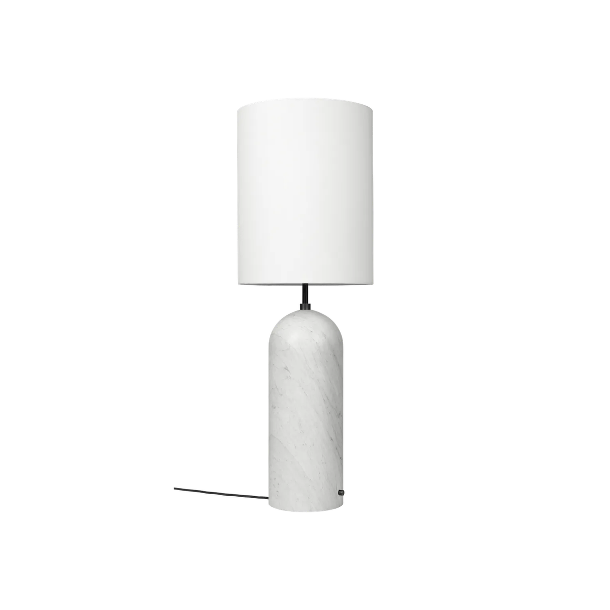 Gravity Gólflampi XL frá Gubi – White marble / High / White