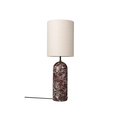 Gravity Gólflampi XL frá Gubi – Maroon marble / High / Canvas