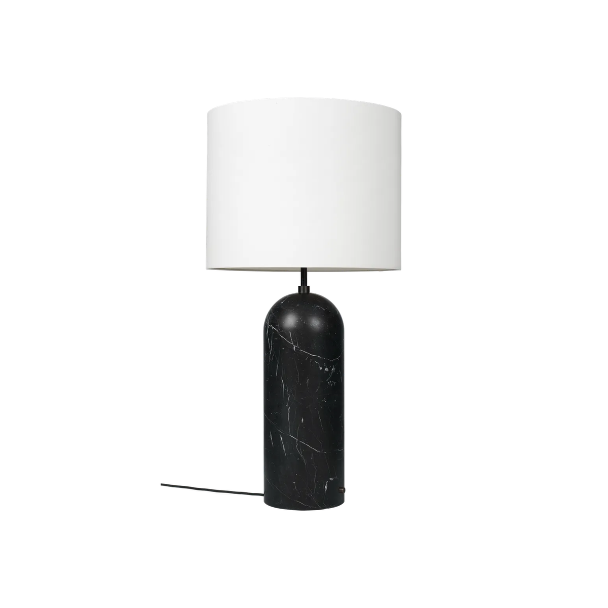Gravity Gólflampi XL frá Gubi – Black marble / Low / White