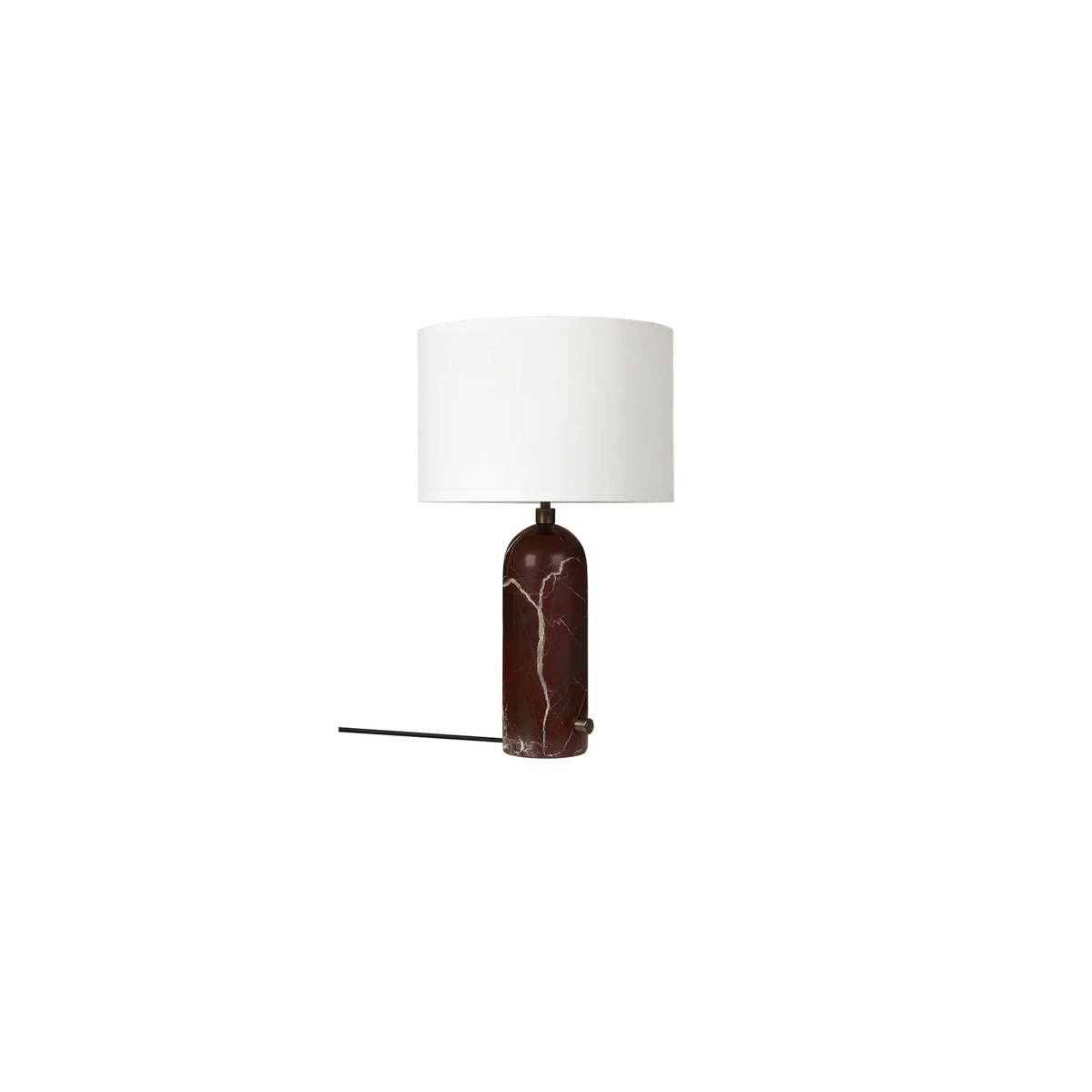 Gravity Borðlampi frá Gubi – Maroon marble / Small / White
