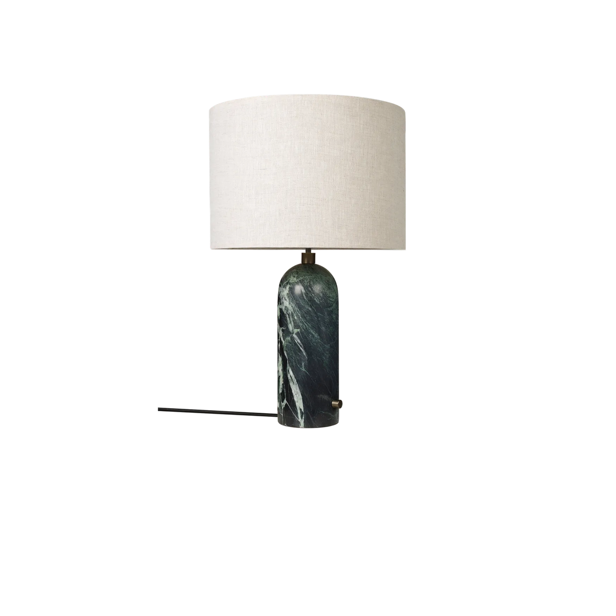 Gravity Borðlampi frá Gubi – Emerald marble / Large / Canvas