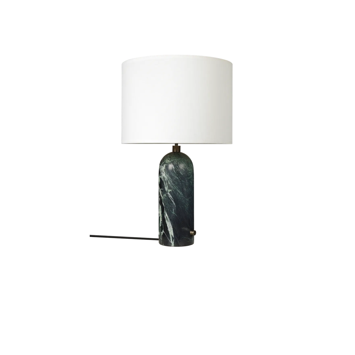 Gravity Borðlampi frá Gubi – Emerald marble / Large / White