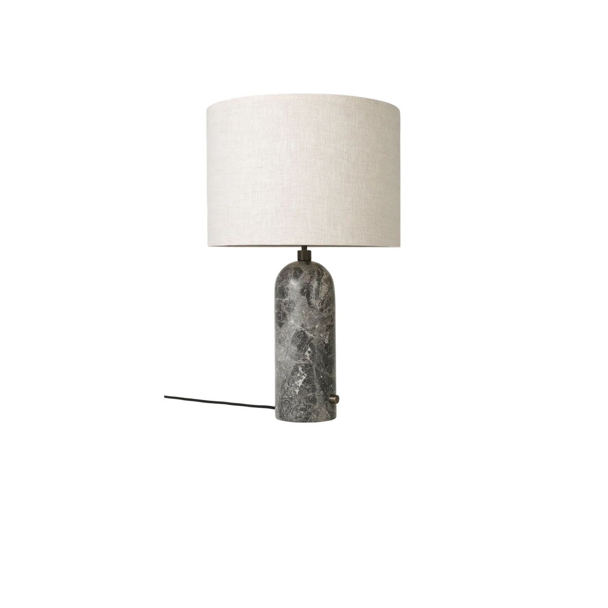 Gravity Borðlampi frá Gubi – Gray marble / Large / Canvas