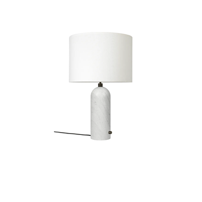 Gravity Borðlampi frá Gubi – White marble / Large / White