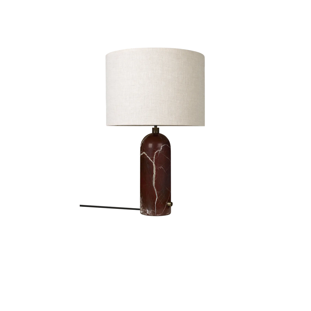 Gravity Borðlampi frá Gubi – Maroon marble / Large / Canvas