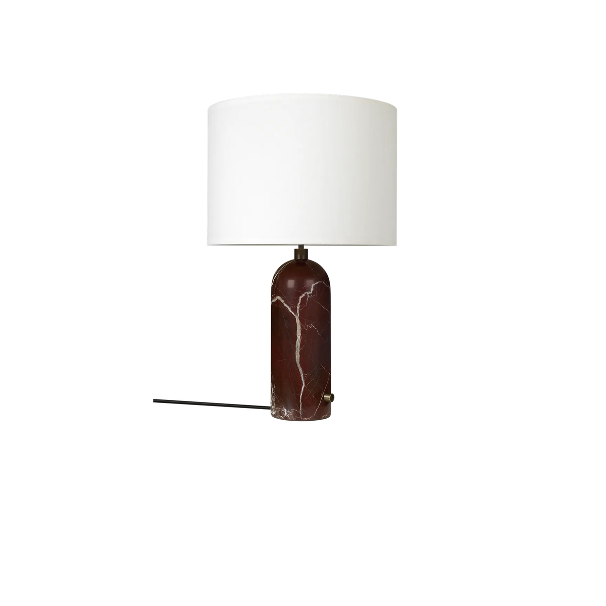 Gravity Borðlampi frá Gubi – Maroon marble / Large / White