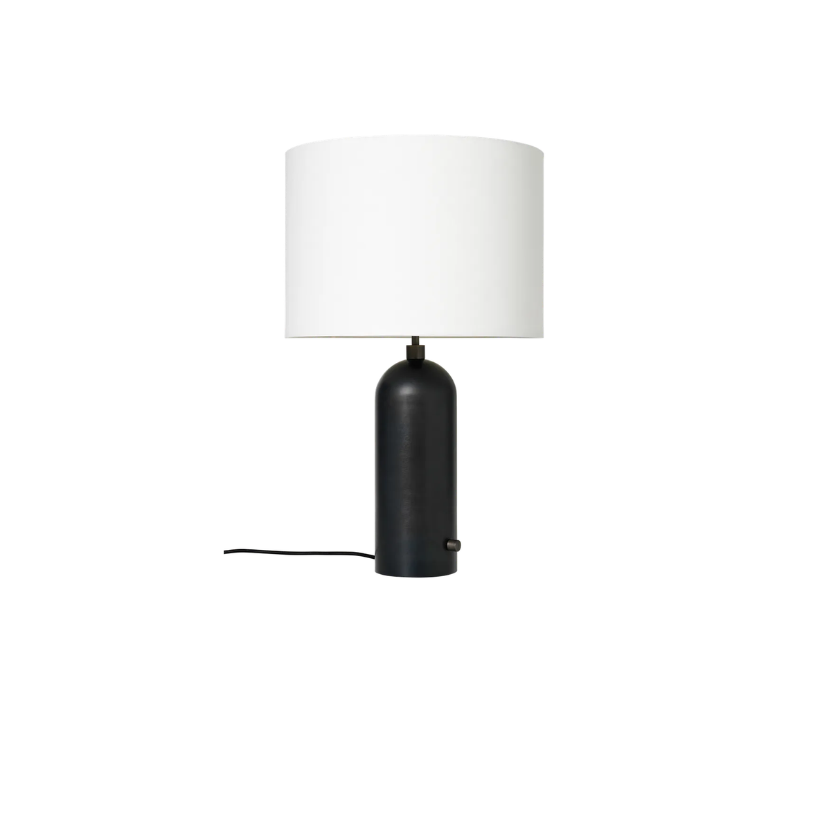 Gravity Borðlampi frá Gubi – Blackened steel / Large / White