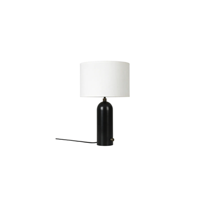 Gravity Borðlampi frá Gubi – Blackened steel / Small / White