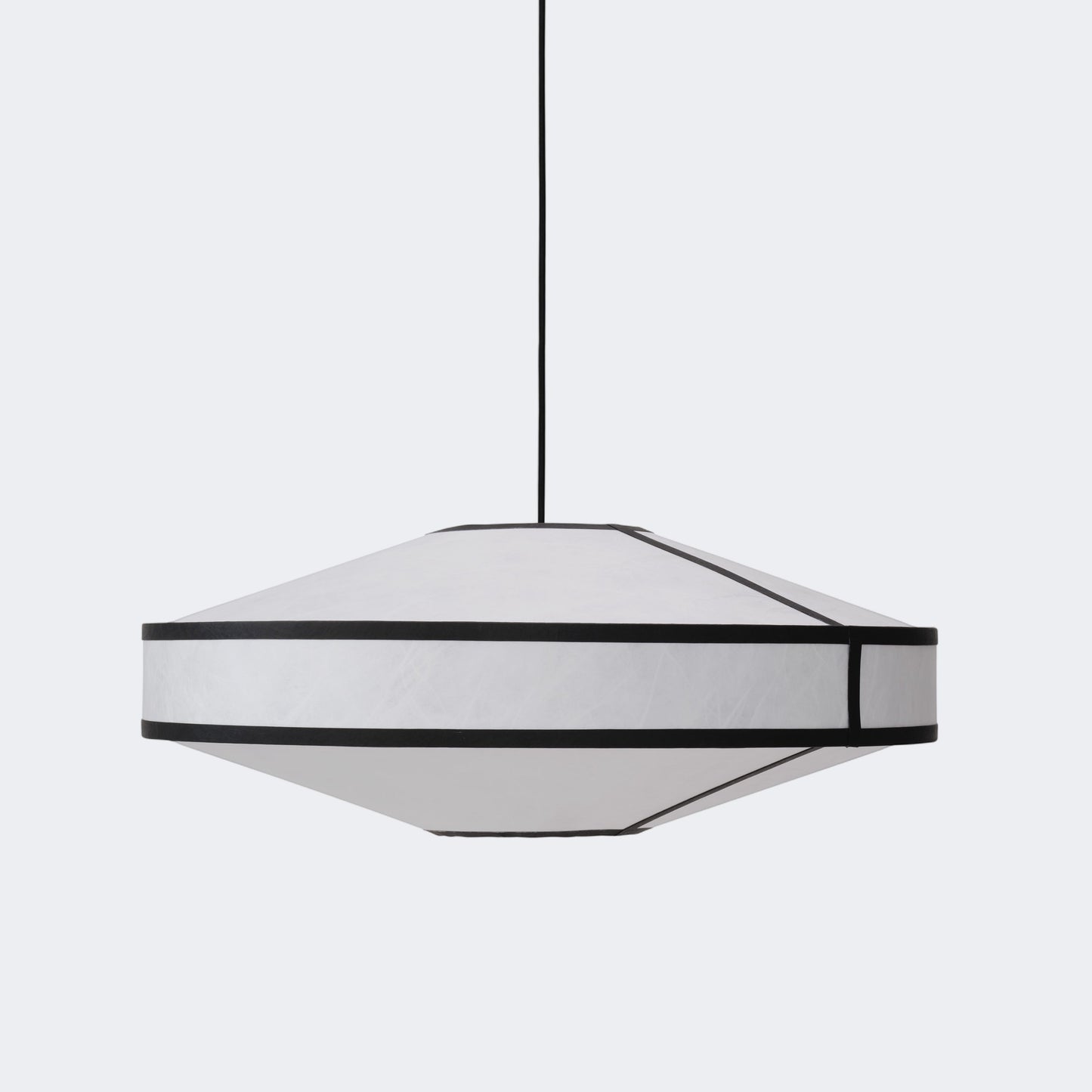 New Works Kite Pendant Lamp White and Black Tyvek Ø75